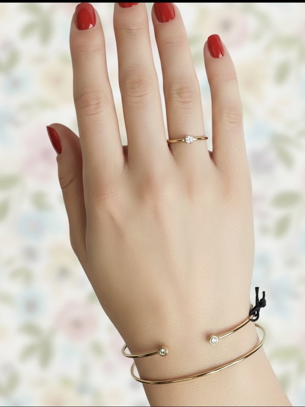 ARGENTO VIVO CZ Bezel Set Wire Cuff Bracelet